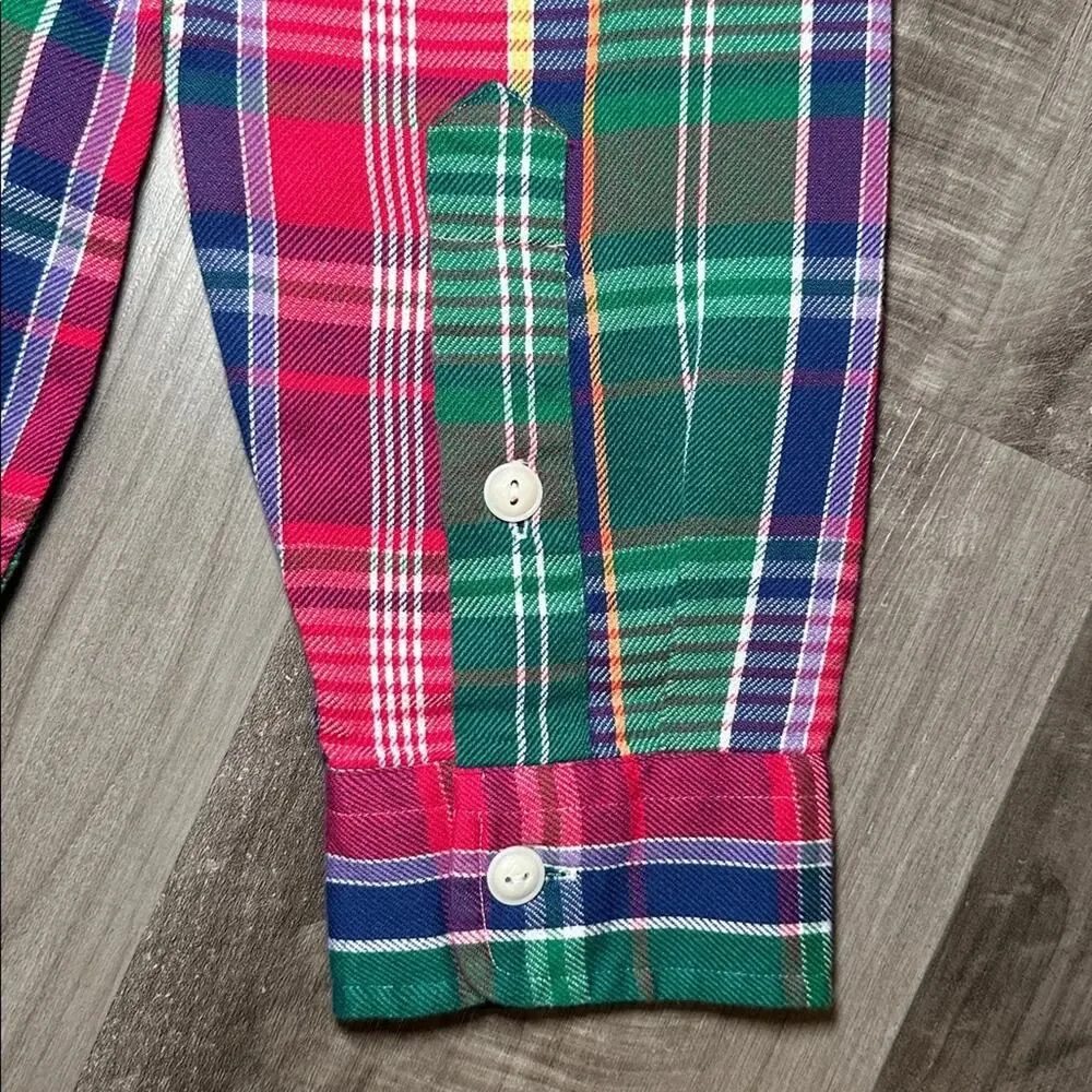 Polo by Ralph Lauren Classic Fit Flannel Plaid Long Sleeve Button Down - Large